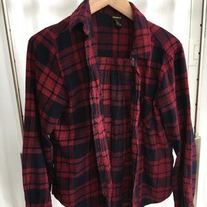 Red and Black Plaid/Flannel Shirt